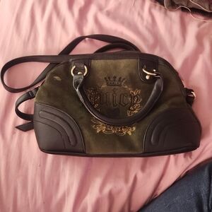 super greens juicy couture modern bag worn used with small stains